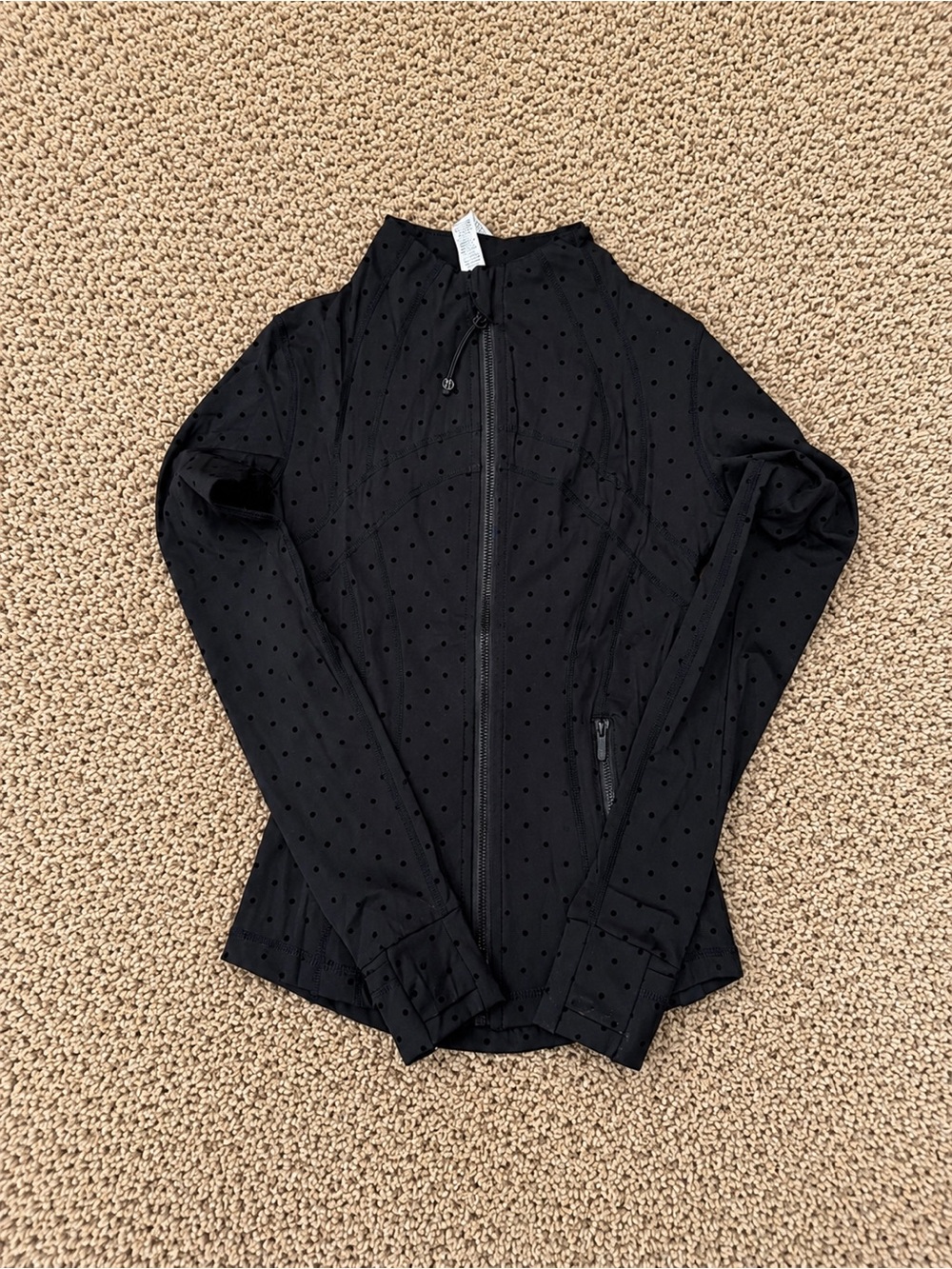 Lululemon Define Black Polka Dot Matching Jacket and Leggings Set - Picture 2 of 3